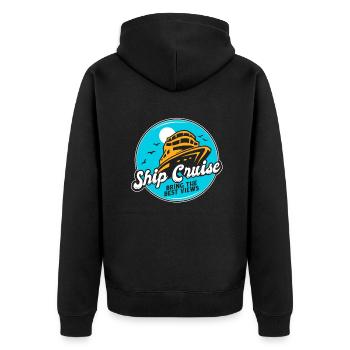 Ship Cruise Bring The Best Views Cruise Ship - Unisex Premium Organic Zip Hoodie - black - Back - Nico (187cm)