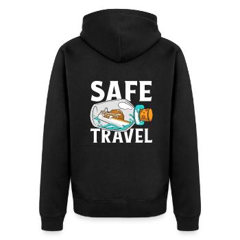 Voyage en toute sécurité Croisière en bateau Croisière avec équipage - Veste à capuche bio Premium Unisexe - noir - Dos - Nico (187cm)