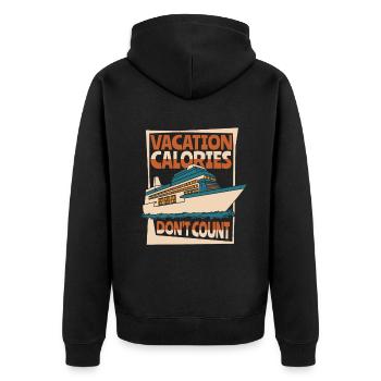 Les calories de vacances ne comptent pas Croisière en bateau de croisière - Veste à capuche bio Premium Unisexe - noir - Dos - Nico (187cm)