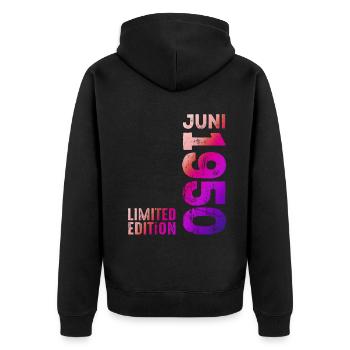 Edition limitée juin 1950 Légendaire depuis juin 1950 - Veste à capuche bio Premium Unisexe - noir - Dos - Nico (187cm)