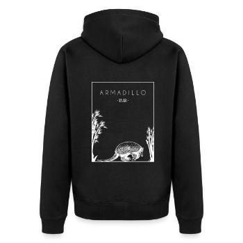 Gürteltier Chinesisches Hanzi Rosa Feen-Chlamyphoridae - Unisex Premium Bio Zip Hoodie - Schwarz - Hinten - Nico (187cm)