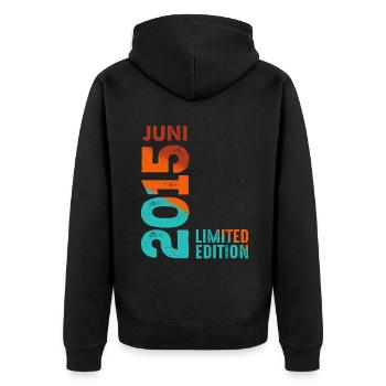 Edition limitée juin 2015 Légendaire depuis juin 2015 - Veste à capuche bio Premium Unisexe - noir - Dos - Nico (187cm)