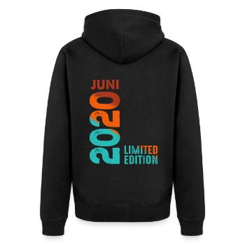 Limited Edition June 2020 Legendary since June 2020 - Unisex Premium Organic Zip Hoodie - black - Back - Nico (187cm)