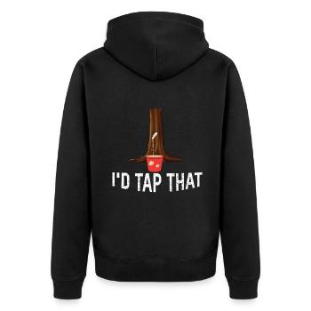 Je tapais cet arbre érable en tapant sur la feuille d’érable à sucre - Veste à capuche bio Premium Unisexe - noir - Dos - Nico (187cm)