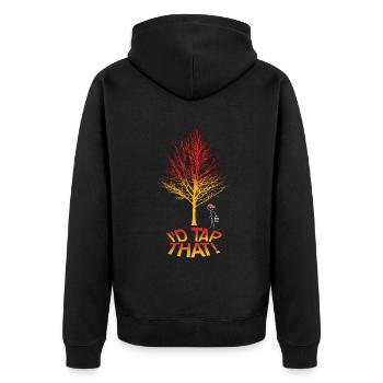 I'd Tap That Maple Tapping Funny Maple Syrup - Unisex Premium Organic Zip Hoodie - black - Back - Nico (187cm)