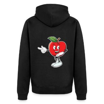 Apple Cute Apple Butter Picker Apple - Unisex Premium Organic Zip Hoodie - black - Back - Nico (187cm)