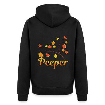 Peeper Feuillage Feuille Drôle - Veste à capuche bio Premium Unisexe - noir - Dos - Nico (187cm)