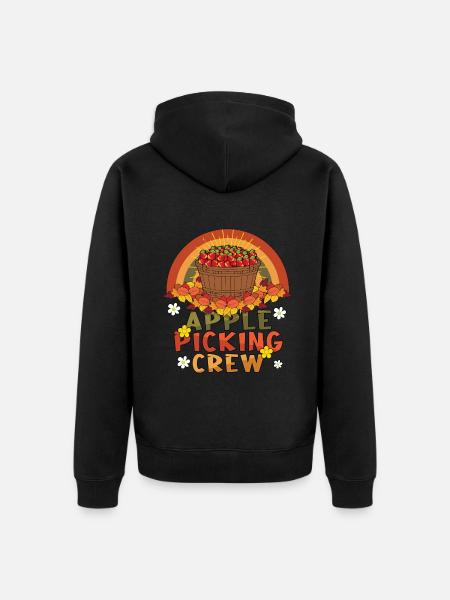 Apfelpflückmannschaft Herbst Herbst Apfelpflücker - Unisex Premium Bio Zip Hoodie - Schwarz