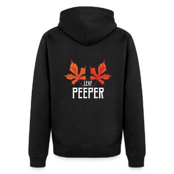 Feuille Peeper Feuillage Feuille Peeping - Veste à capuche bio Premium Unisexe - noir - Dos - Nico (187cm)