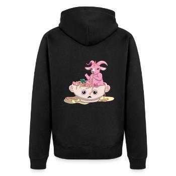 Nouilles Baphomet Occulte Satanique Pastel Gothique - Veste à capuche bio Premium Unisexe - noir - Dos - Nico (187cm)
