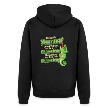 Soyez toujours vous-même à moins que vous ne puissiez être un caméléon - Veste à capuche bio Premium Unisexe - noir - Dos - Nico (187cm)