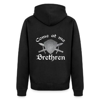 Venez à moi Frères Drôle Joute Ren Faire - Veste à capuche bio Premium Unisexe - noir - Dos - Nico (187cm)