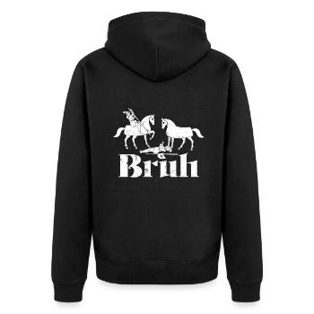 Bruh Drôle Joute Ren Faire - Veste à capuche bio Premium Unisexe - noir - Dos - Nico (187cm)