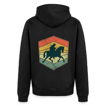 Joute rétro vintage Ren Faire - Veste à capuche bio Premium Unisexe - noir - Dos - Nico (187cm)