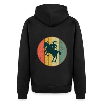 Rétro Vintage Chevalier Joute Ren Faire - Veste à capuche bio Premium Unisexe - noir - Dos - Nico (187cm)