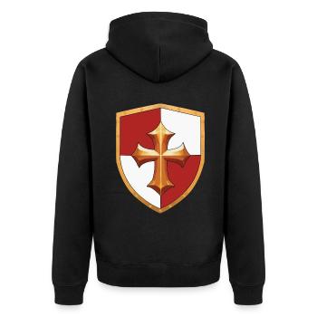 Bouclier Ren Faire Joute - Veste à capuche bio Premium Unisexe - noir - Dos - Nico (187cm)