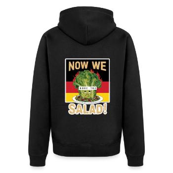 Maintenant, nous avons la salade Denglisch - Veste à capuche bio Premium Unisexe - noir - Dos - Nico (187cm)