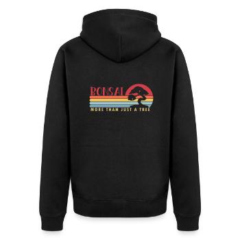 Bonsai more than a Tree Indoor Bonsai Bonsai Pots - Unisex Premium Organic Zip Hoodie - black - Back - Nico (187cm)
