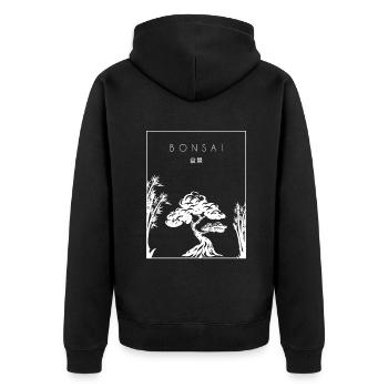 Bonsaï chinois Hanzi Penjing Bonsaï d’intérieur - Veste à capuche bio Premium Unisexe - noir - Dos - Nico (187cm)