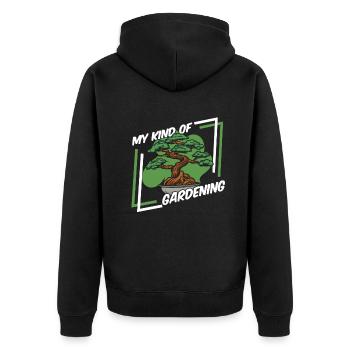 Mon genre de jardinage Pots à bonsaï Penjing - Veste à capuche bio Premium Unisexe - noir - Dos - Nico (187cm)