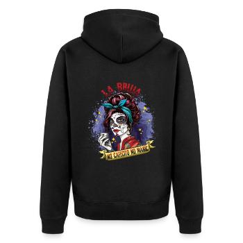 No Coffee No Magic Muertos Day Of Dead Halloween - Unisex Premium Organic Zip Hoodie - black - Back - Nico (187cm)