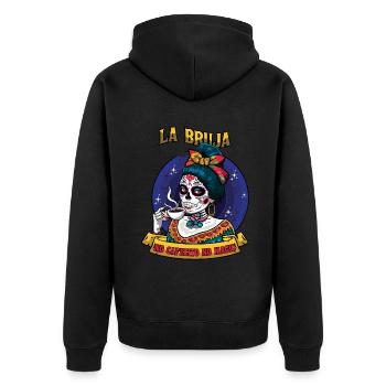 Pas de café Pas de Muertos magique Jour des morts - Veste à capuche bio Premium Unisexe - noir - Dos - Nico (187cm)