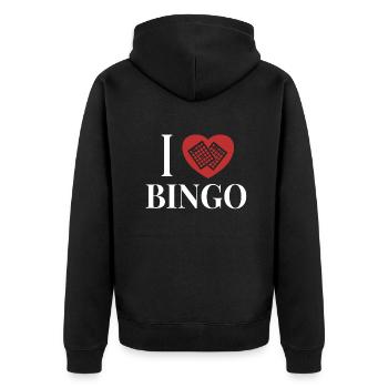 J’adore Bingo Daubers Professional Caller Bingo - Veste à capuche bio Premium Unisexe - noir - Dos - Nico (187cm)