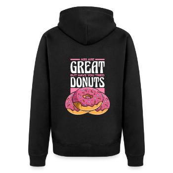 Les abdominaux sont géniaux, mais j’ai essayé le beignet Donuts - Veste à capuche bio Premium Unisexe - noir - Dos - Nico (187cm)