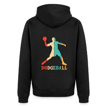 Joueur de jeu d’équipe Prisonball rétro - Veste à capuche bio Premium Unisexe - noir - Dos - Nico (187cm)