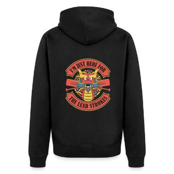 Just Here For The Lead Strokes Team Paddler - Unisex Premium Organic Zip Hoodie - black - Back - Nico (187cm)