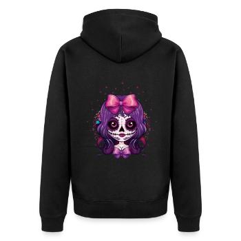 Fairy Calavera Muertos Day Of Dead Halloween - Unisex Premium Organic Zip Hoodie - black - Back - Nico (187cm)