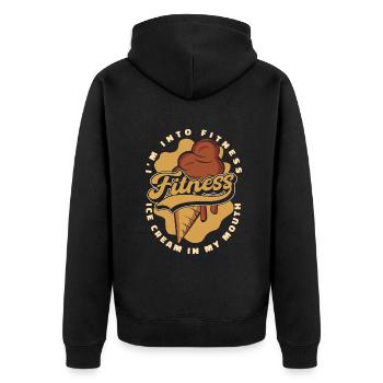 J’aime le dessert glacé Fitness Maker Gelato - Veste à capuche bio Premium Unisexe - noir - Dos - Nico (187cm)