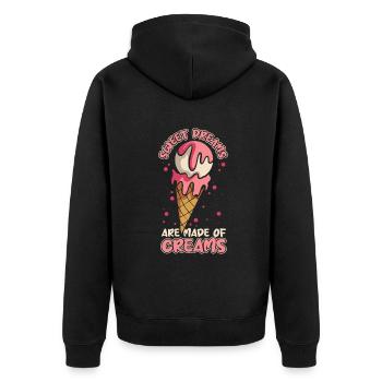 Sweet Dreams Are Made Of Creams Gelato Maker - Veste à capuche bio Premium Unisexe - noir - Dos - Nico (187cm)