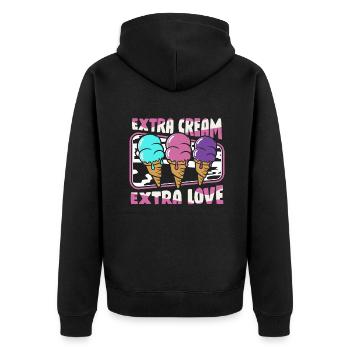 Extra Cream Extra Love Maker Gelato Frozen - Veste à capuche bio Premium Unisexe - noir - Dos - Nico (187cm)
