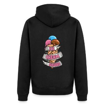 Ice Cream Squad Gelato Maker Amateur de desserts glacés - Veste à capuche bio Premium Unisexe - noir - Dos - Nico (187cm)