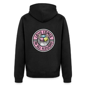 L’amour vient dans toutes les saveurs Gelato Maker Lover Ice - Veste à capuche bio Premium Unisexe - noir - Dos - Nico (187cm)