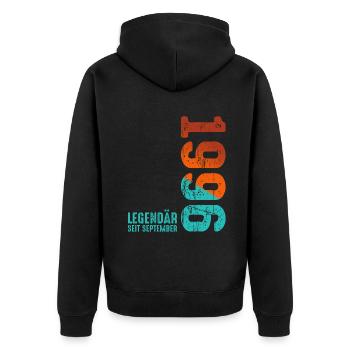 Septembre 1996 Légendaire depuis - Veste à capuche bio Premium Unisexe - noir - Dos - Nico (187cm)