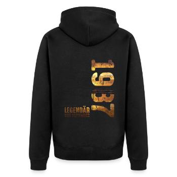 Légendaire depuis septembre 1987 Anniversaire - Veste à capuche bio Premium Unisexe - noir - Dos - Nico (187cm)