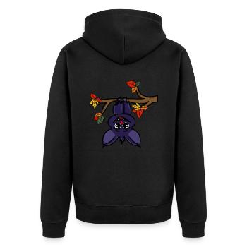 Chauve-souris mignon Halloween vampire enfant motif automne - Veste à capuche bio Premium Unisexe - noir - Dos - Nico (187cm)