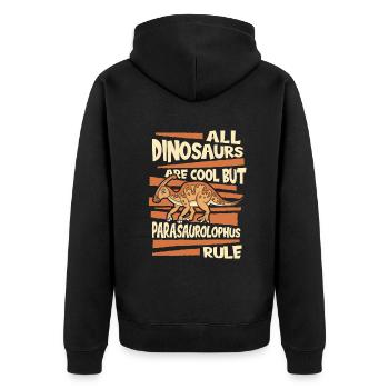 All Dinosaurs Are Cool But Dinosaur Lover - Unisex Premium Organic Zip Hoodie - black - Back - Nico (187cm)