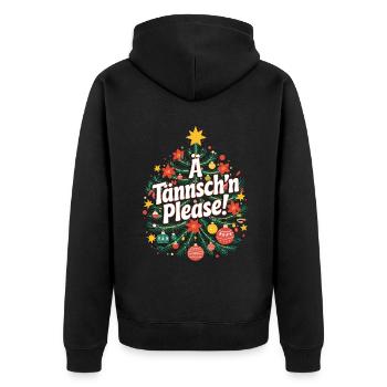 Un tännsch’n please pour le plaisir de l’arbre de Noël - Veste à capuche bio Premium Unisexe - noir - Dos - Nico (187cm)