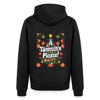 Ä Tännsch’n Please Arbre de Noël Humour - Veste à capuche bio Premium Unisexe - noir - Dos - Nico (187cm)