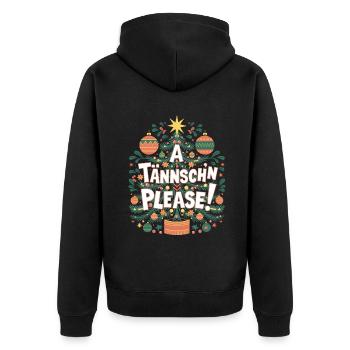 Un sapin de Noël Tännsch’n Please - Veste à capuche bio Premium Unisexe - noir - Dos - Nico (187cm)