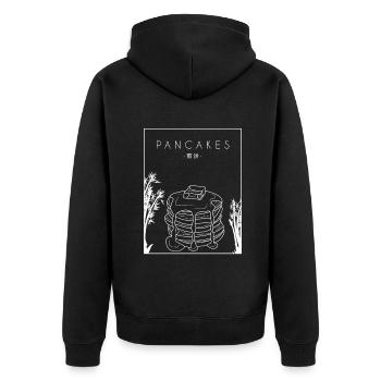 Crêpes Recettes chinoises Hanzi Flapjack Lover - Veste à capuche bio Premium Unisexe - noir - Dos - Nico (187cm)