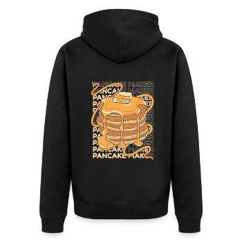 Recettes de crêpière Flapjack Griddlecake - Veste à capuche bio Premium Unisexe - noir - Dos - Nico (187cm)