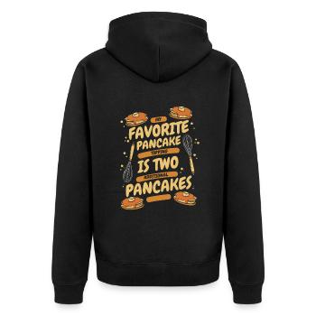 Lieblingsrezepte für Pfannkuchen-Toppings Grillkuchen - Unisex Premium Bio Zip Hoodie - Schwarz - Hinten - Nico (187cm)