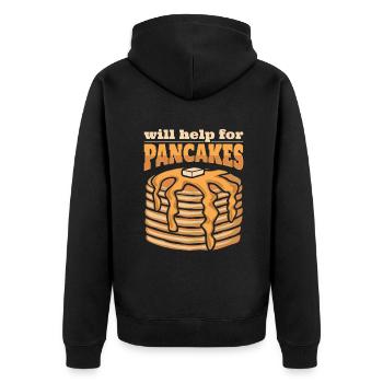Aidera pour les recettes de crêpes Flapjack Lover - Veste à capuche bio Premium Unisexe - noir - Dos - Nico (187cm)