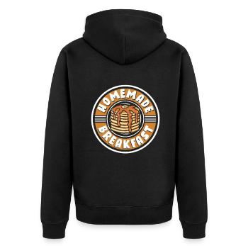 Recettes de petit-déjeuner maison Griddlecake Lover - Veste à capuche bio Premium Unisexe - noir - Dos - Nico (187cm)