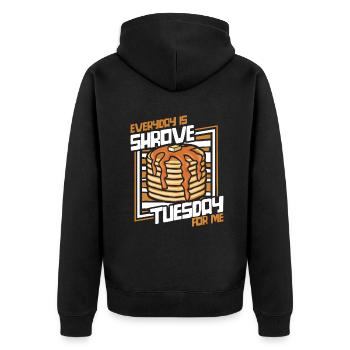 Everyday Is Shrove Tuesday For Me Recipes Pancake - Unisex Premium Organic Zip Hoodie - black - Back - Nico (187cm)