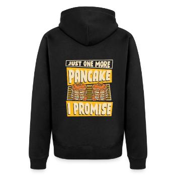Juste une crêpe de plus que je promets Amateurs de recettes - Veste à capuche bio Premium Unisexe - noir - Dos - Nico (187cm)